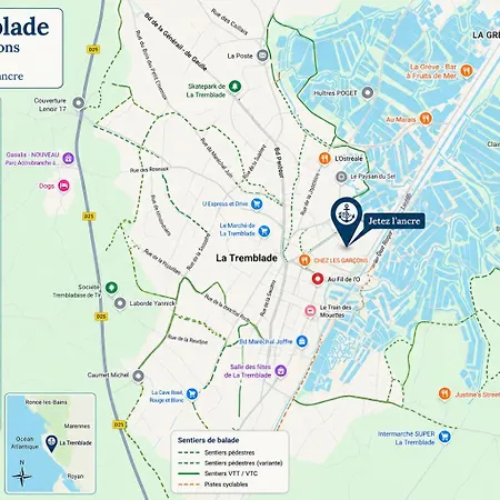 بيت للعطل Jetez L'ancre - A Pied, Port A 100 M, Clim, Terrasse, Parking